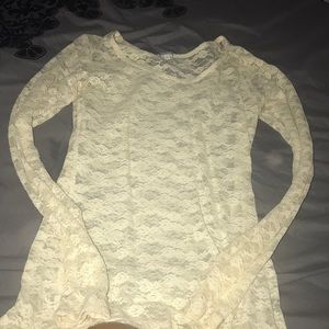 Lace Cream Long Sleeve